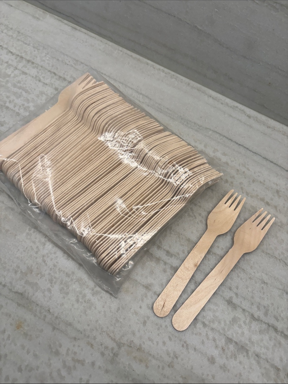 Eco-Friendly Forks - Natural Bamboo Home Dining Utensils - pack of 50